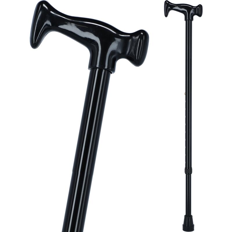 Vychádzková palica s plastovou rúčkou - čierna