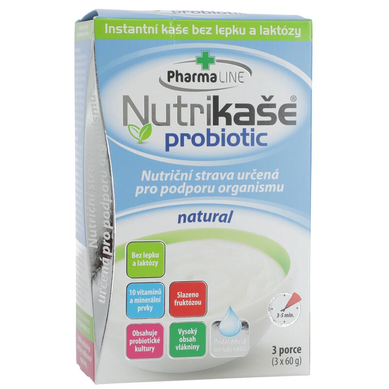 PharmaLINE Nutrikaša probiotic natural, 3x 60 g