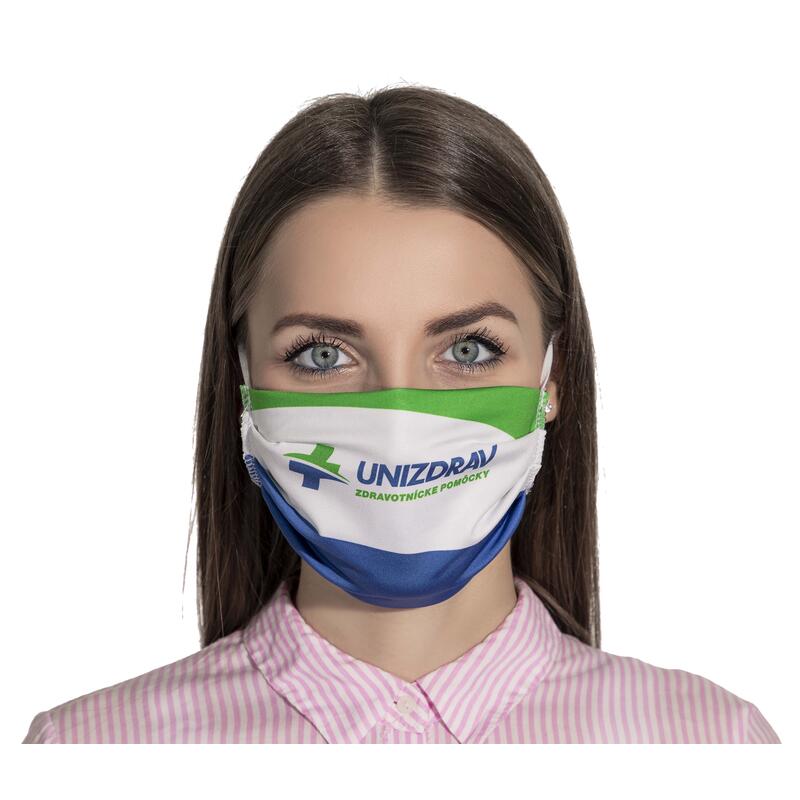 Rúško na tvár plátenné na gumičku Unizdrav 1 ks