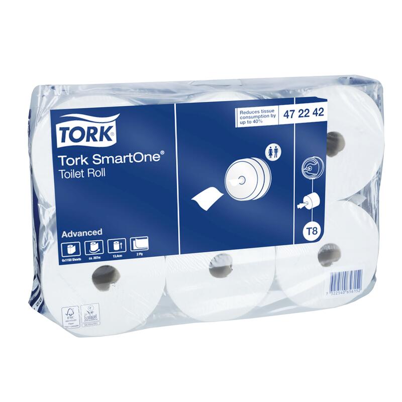Toaletný papier Tork Smart One (T8), 6x 1150 útržkov
