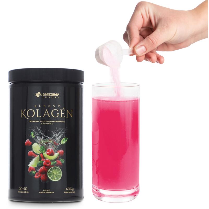 Kĺbový kolagén UNIZDRAV malina & limetka, 20 + 10 dávok zdarma