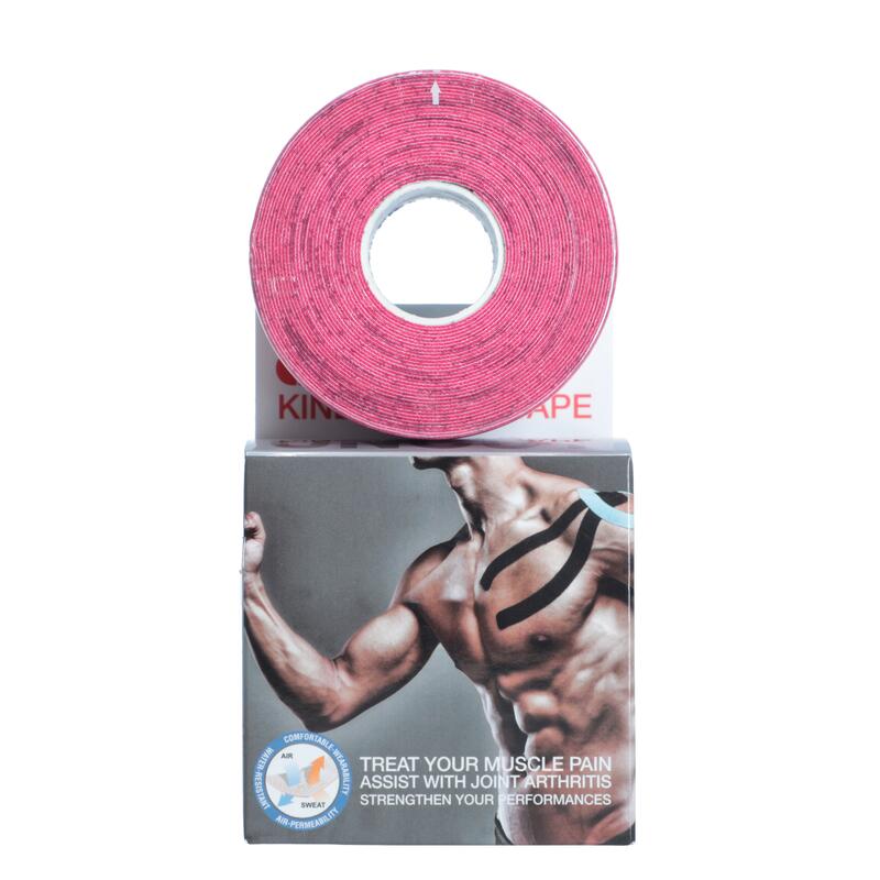 Kinezio tejp Ares 5 cm x 5 m, ružový