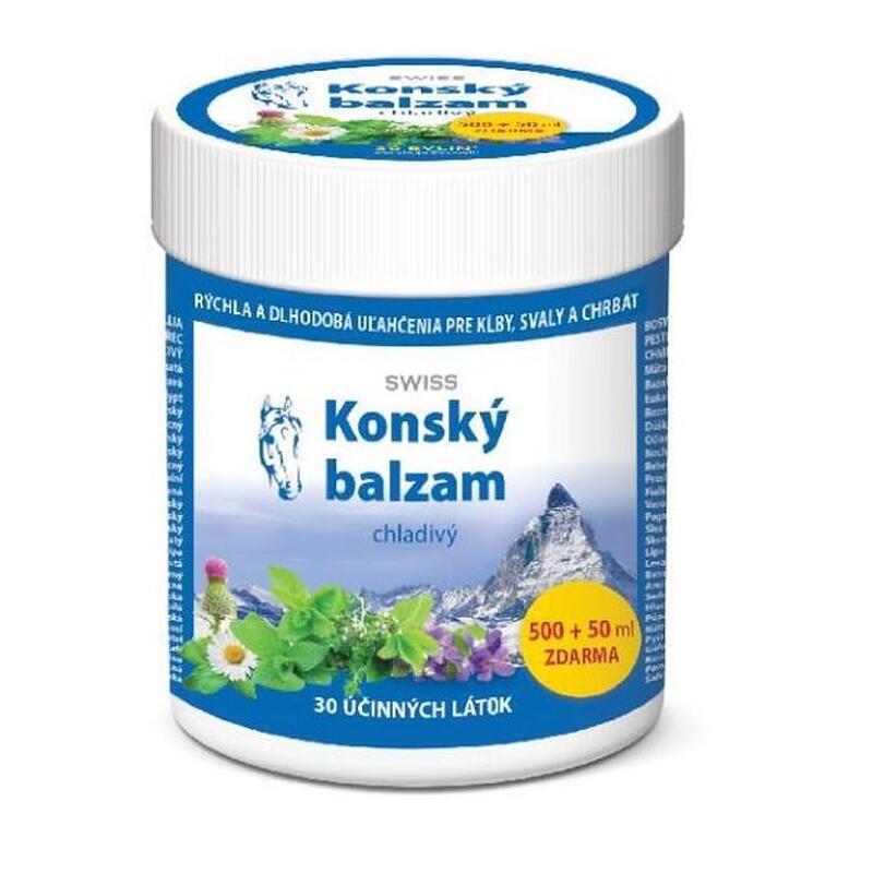 Konský balzam SWISS chladivý, 500 + 50 ml