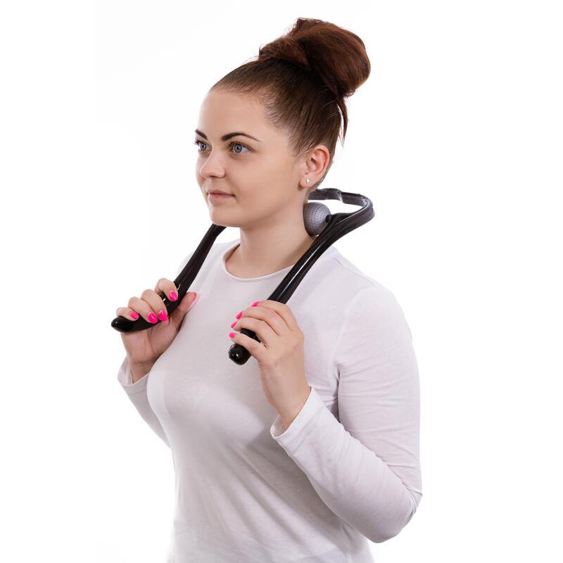 Masážna pomôcka na krk a krčnú chrbticu s 2 hlavicami