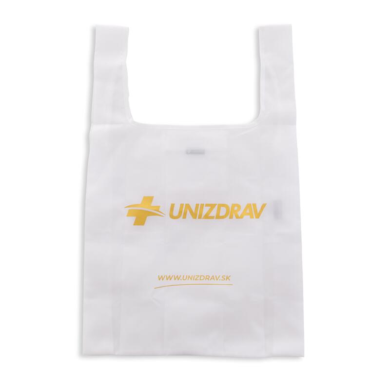 Skladacia nákupná taška UNIZDRAV, biela