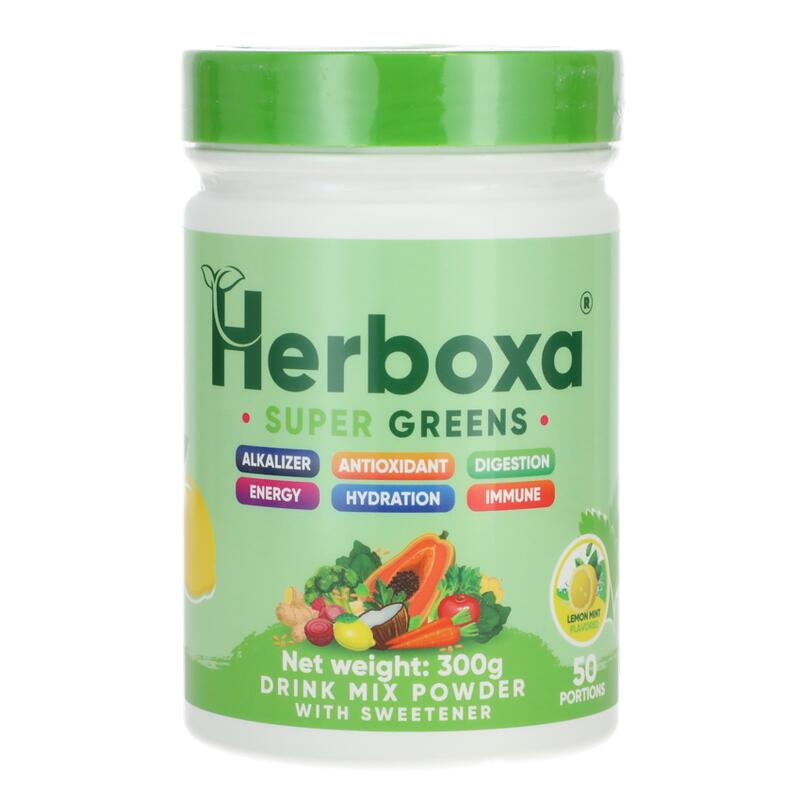 Herboxa SUPER GREENS Citrón & mäta, 300 g