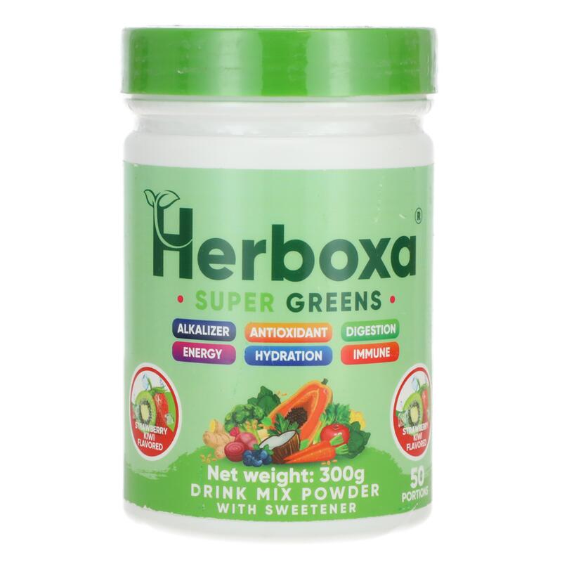 Herboxa SUPER GREENS Jahoda & kivi, 300 g