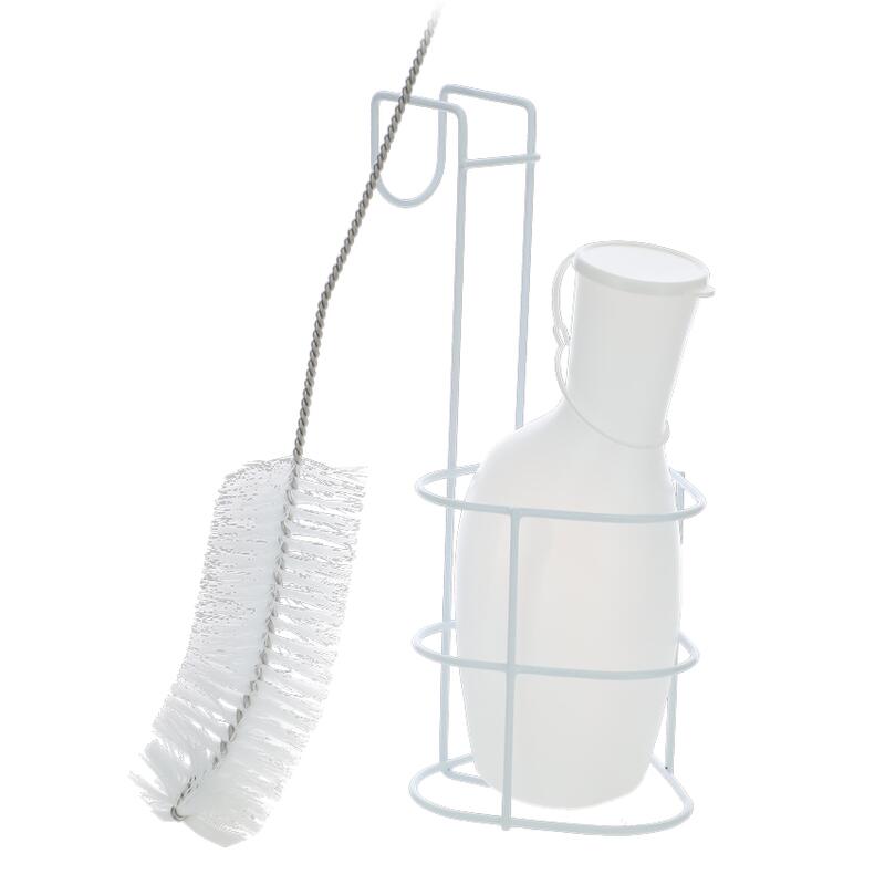 Fľaša na moč s držiakom a kefou