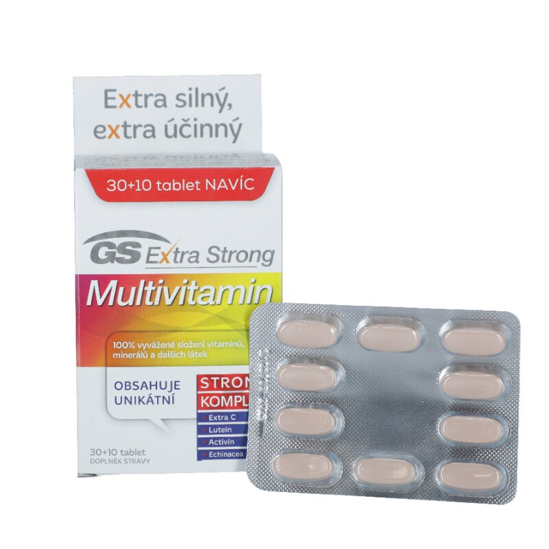 GS Extra Strong Multivitamín, 40 tabliet