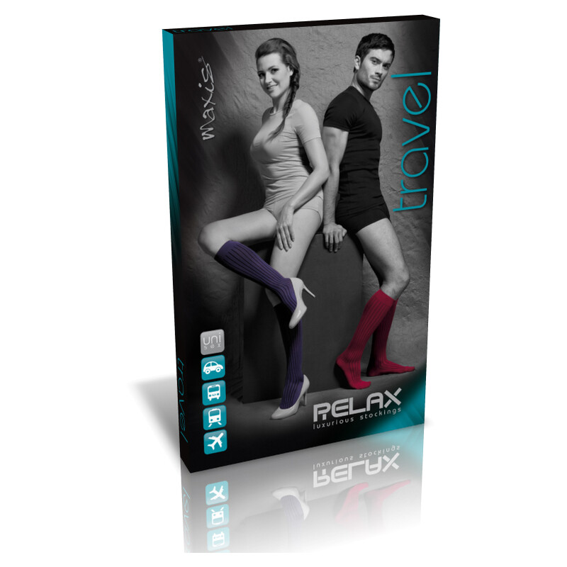 Cestovné lýtkové pančuchy - čierne - RELAX Travel