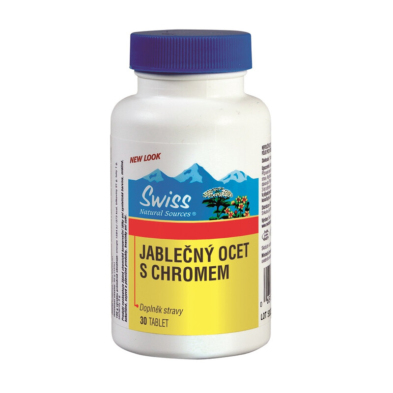 Swiss Jablčný ocot s chrómom 90 tabliet