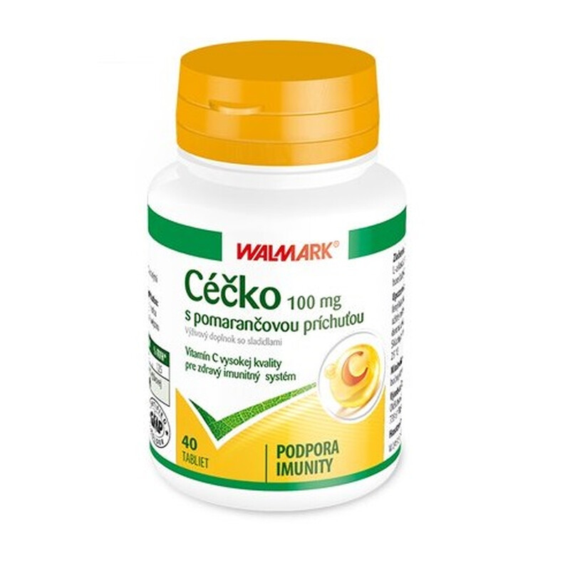 Walmark Céčko 100 mg vitamín C s pomarančovou príchuťou 40 tabliet