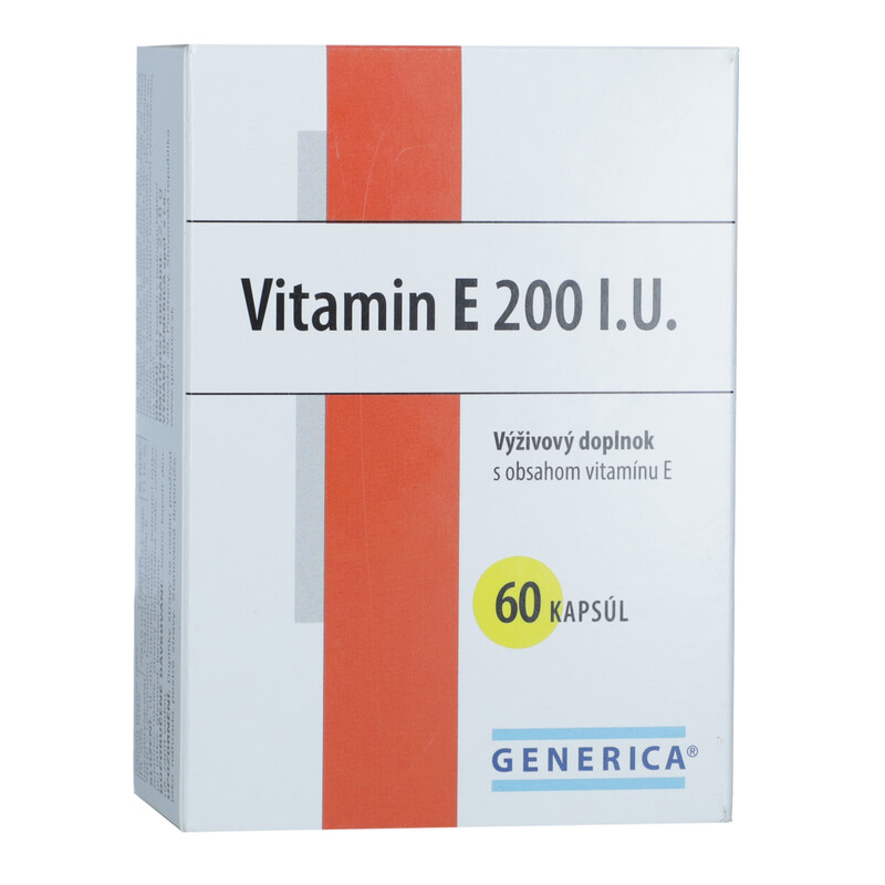 GENERICA Vitamín E 200 mg, 60 kapsúl