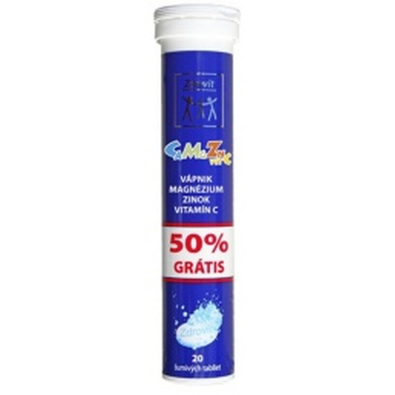 Zdrovit – vápnik, magnézium, zinok, vitamín C, 20 tabliet