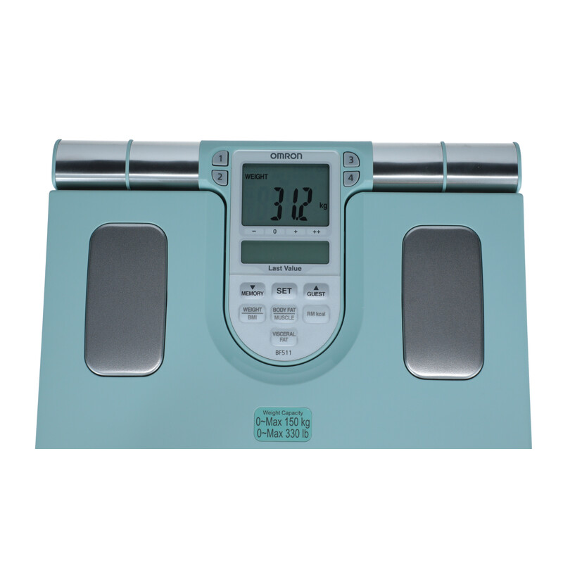 Analyzátor stavby ľudského tela OMRON BF 511, tyrkysová