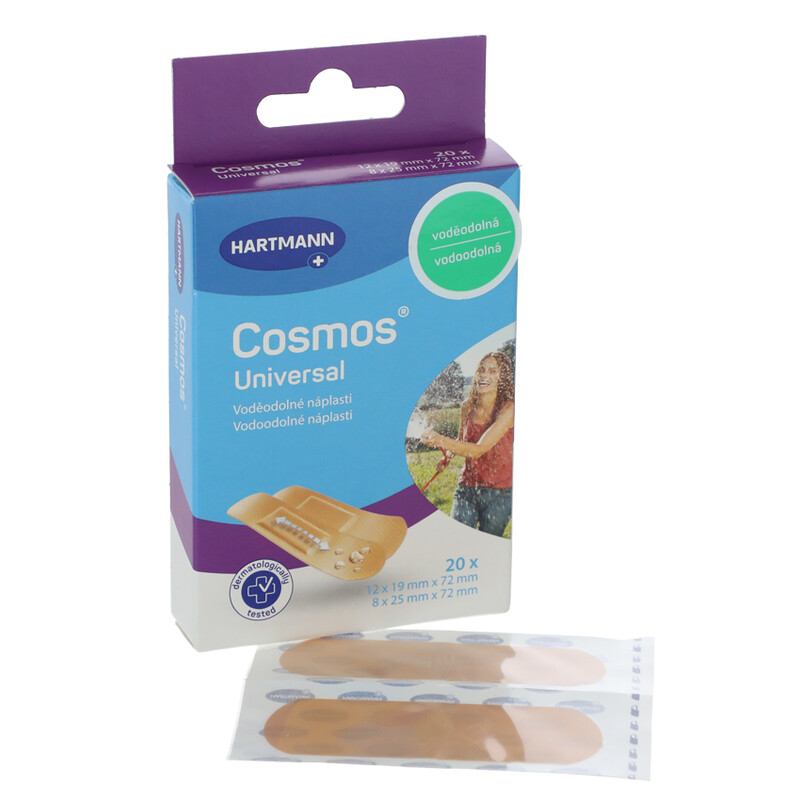 Cosmos Universal vodoodolná náplasť na rany, 20 ks