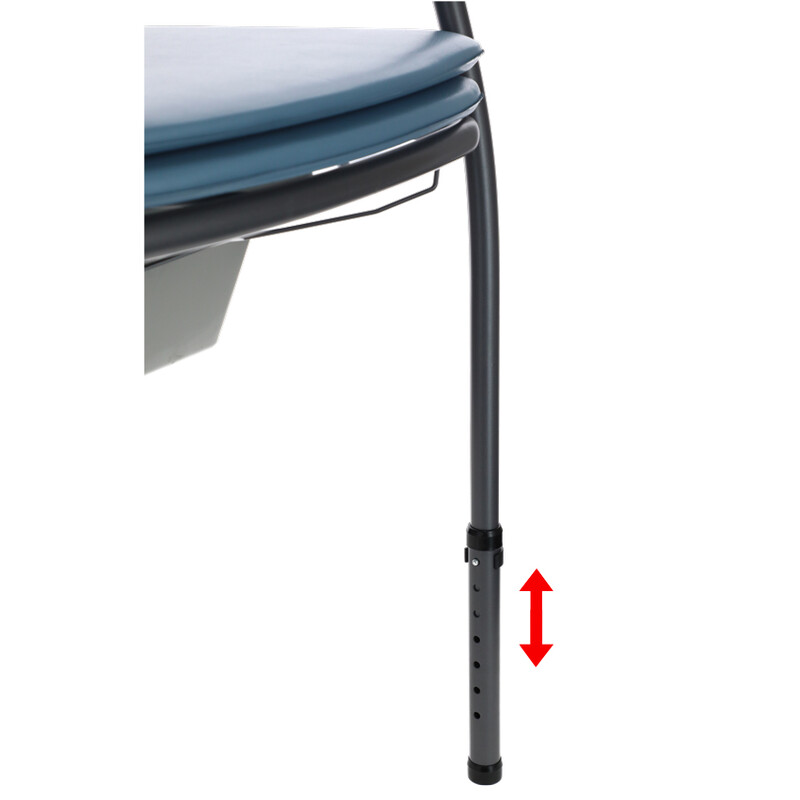 Toaletná stolička so širším sedom