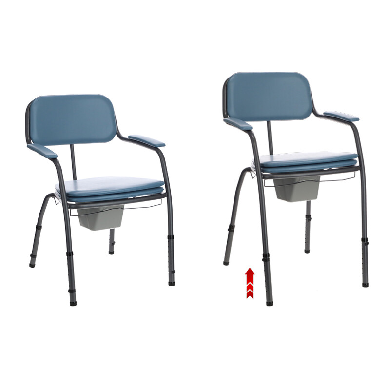 Toaletná stolička so širším sedom