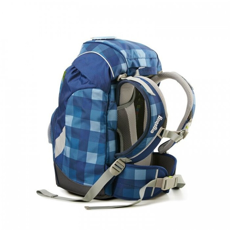 Školská taška Prime - modrá károvaná 2016