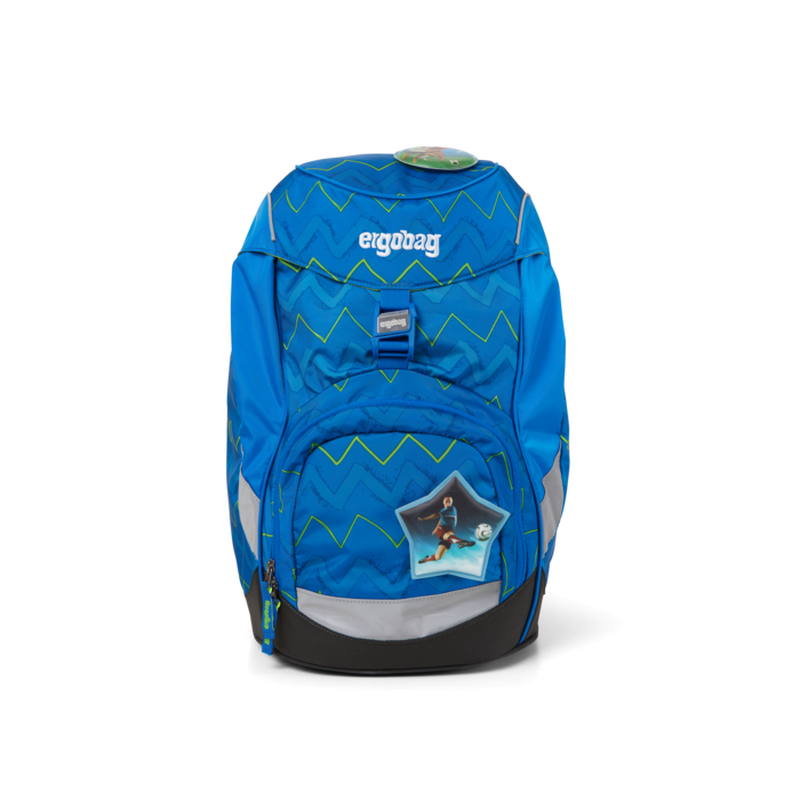 Školská taška Prime - modro-zelený ZigZag