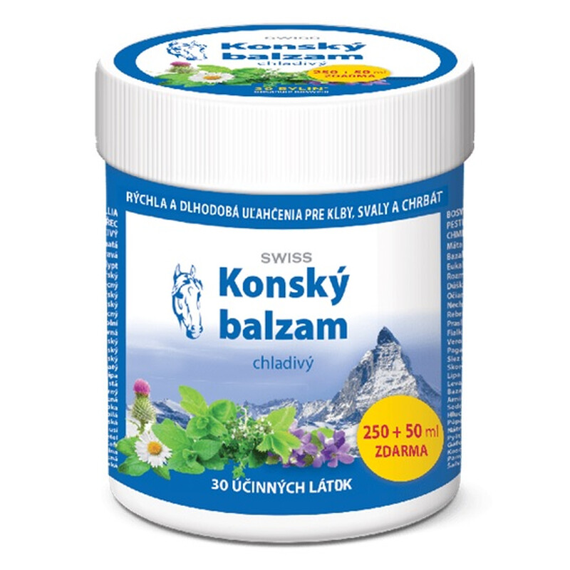 Konský balzam SWISS chladivý, 250 + 50 ml