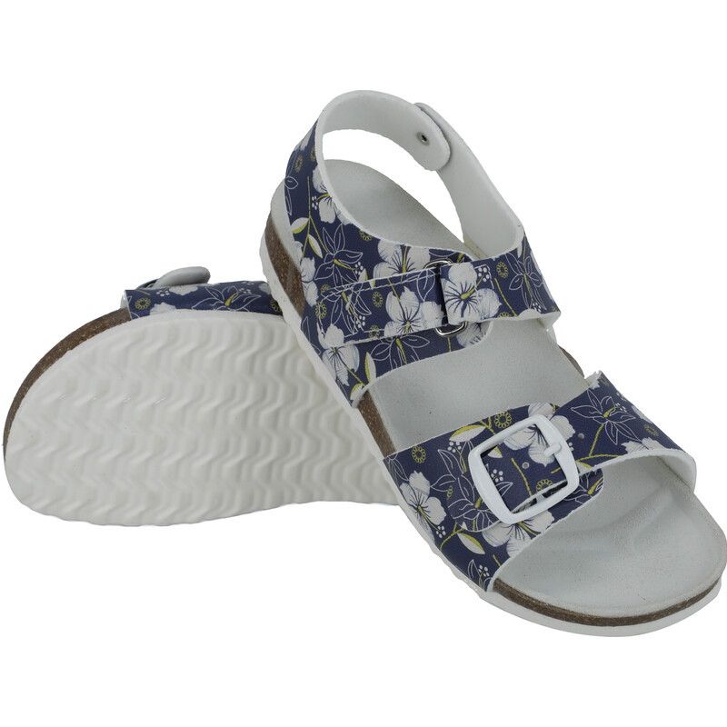 Detská ortopedická obuv  - typ 97 modrá kvietkovaná