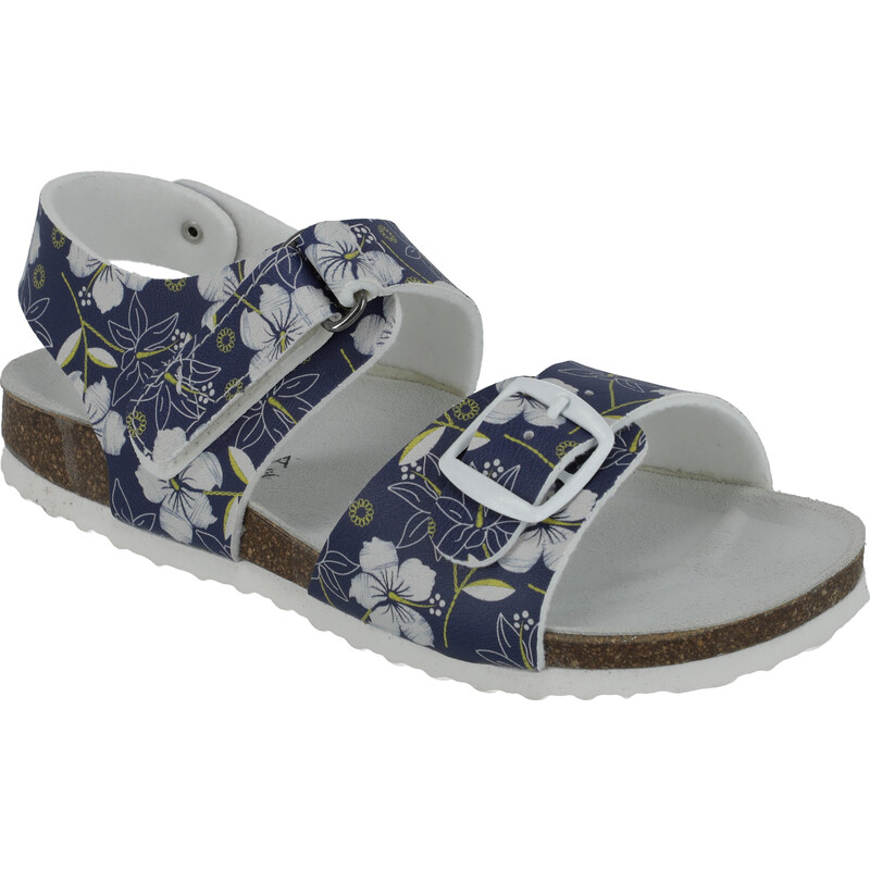 Detská ortopedická obuv  - typ 97 modrá kvietkovaná