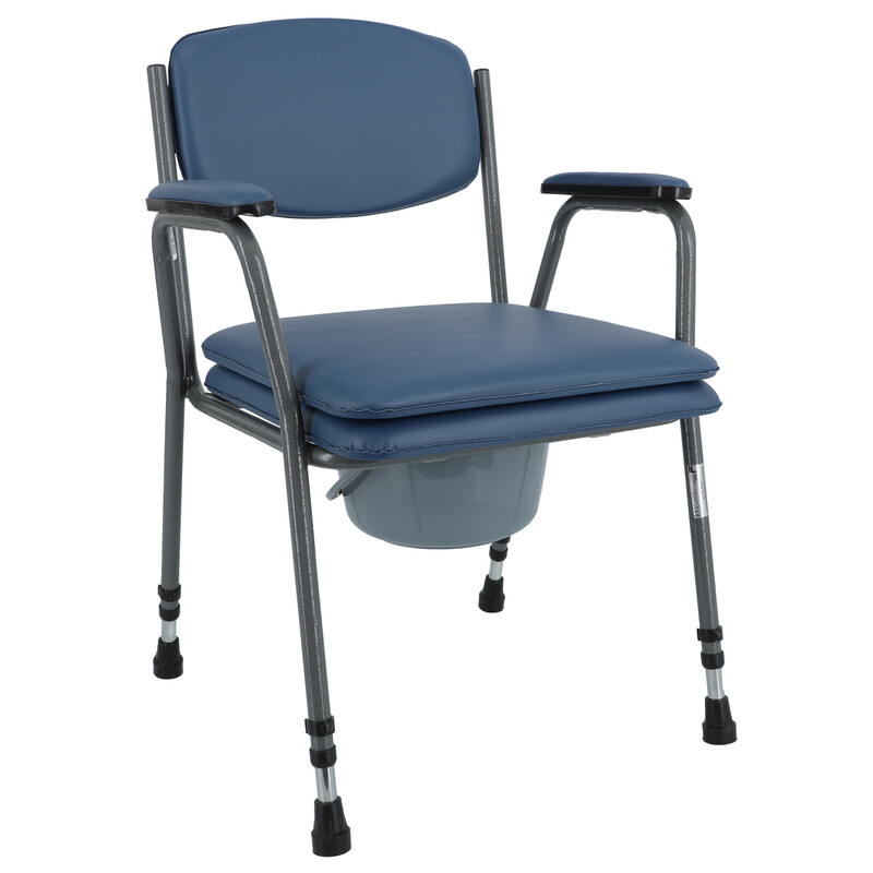 Toaletná stolička výškovo nastaviteľná - modrá