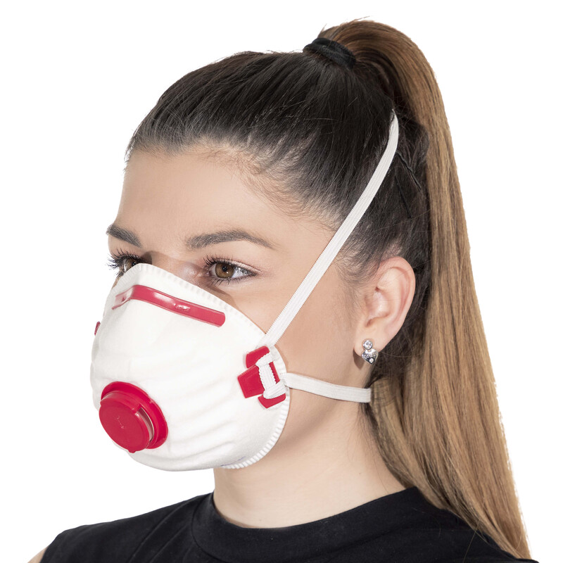 Respirátor FFP3 s filtrom, červený