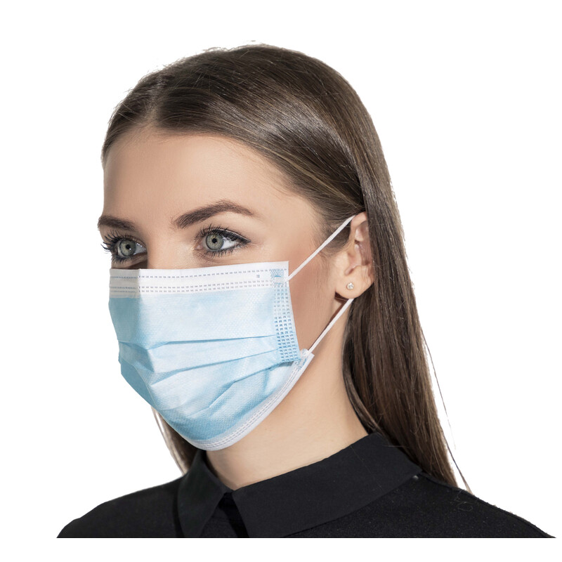 Rúško na tvár s gumičkou – chirurgické, 10 ks