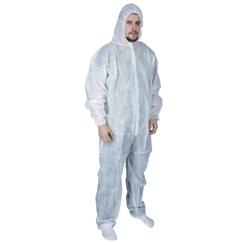 Jednorázový ochranný odev s kapucňou