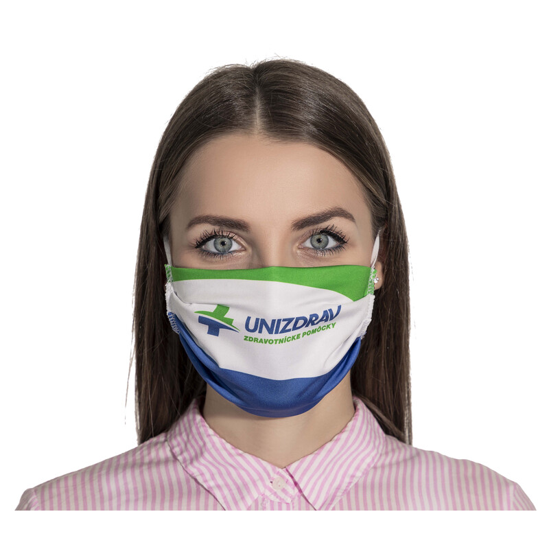 Rúško na tvár plátenné na gumičku Unizdrav 1 ks