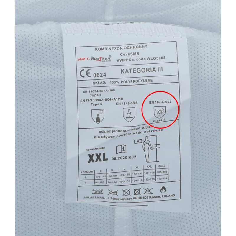 Jednorazový ochranný oblek s kapucňou