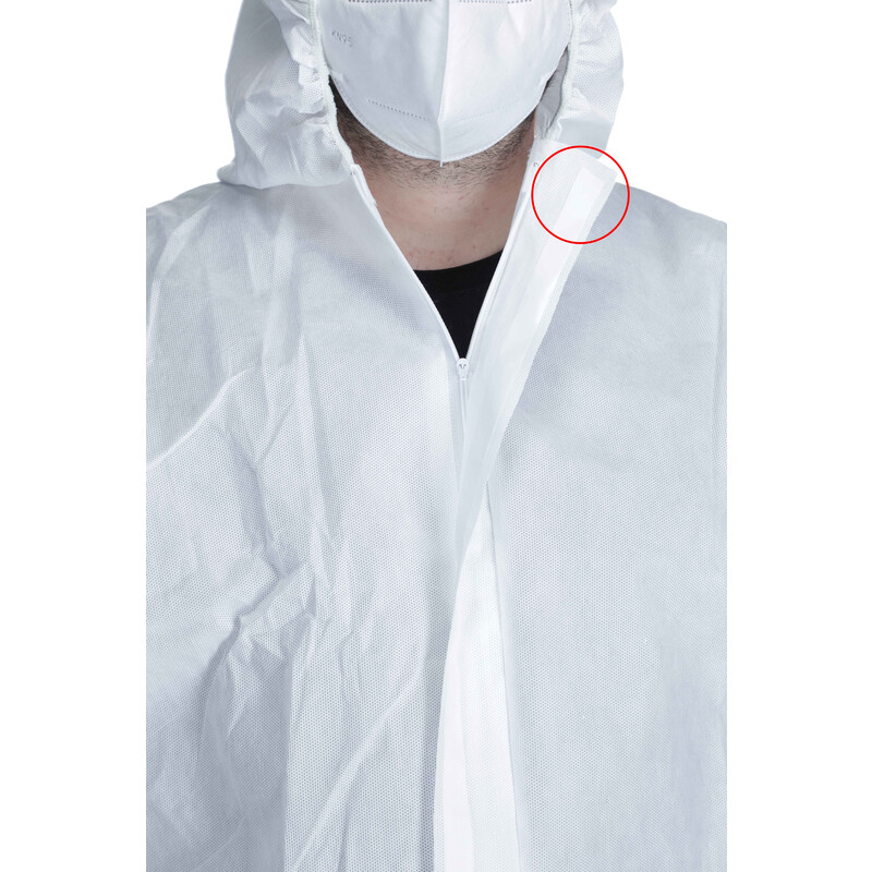 Jednorazový ochranný oblek s kapucňou