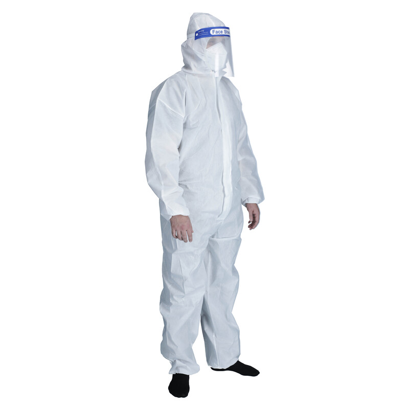 Jednorazový ochranný oblek s kapucňou