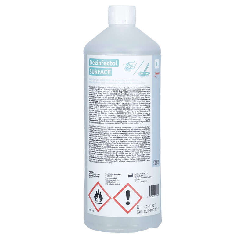 Dezinfekcia na povrchy Dezinfectol SURFACE, 1 l