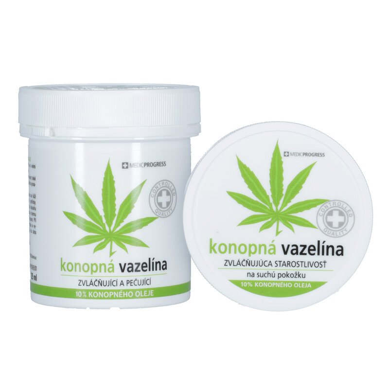 Konopná vazelína s 10 % konopného oleja, 125 ml