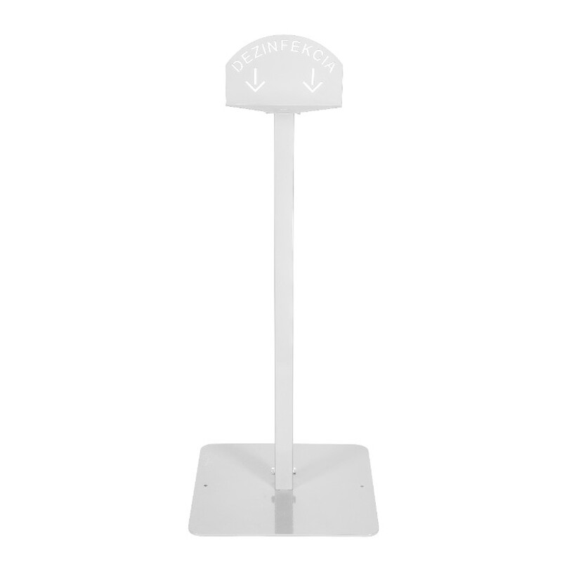 Stojan biely na dezinfekciu rúk, bez dezinfekcie, 100 cm