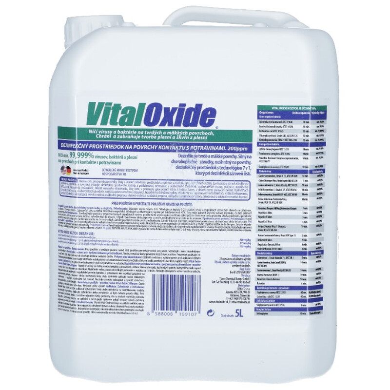 Dezinfekčný prípravok Vital Oxide