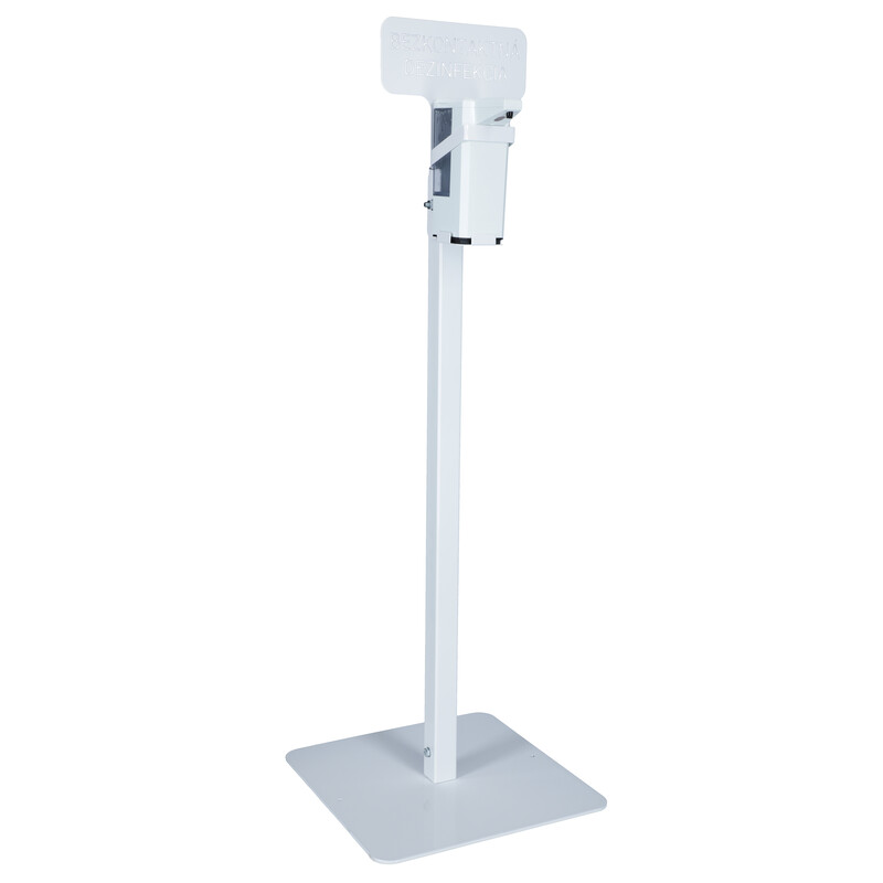 Stojan biely s bezdotykovým dávkovačom dezinfekcie