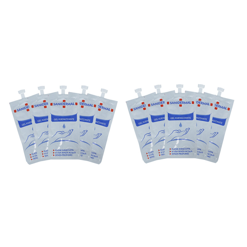 Vreckový antibakteriálny gél do kabelky Sanidermal, 30 ml - 9 + 1 ZDARMA