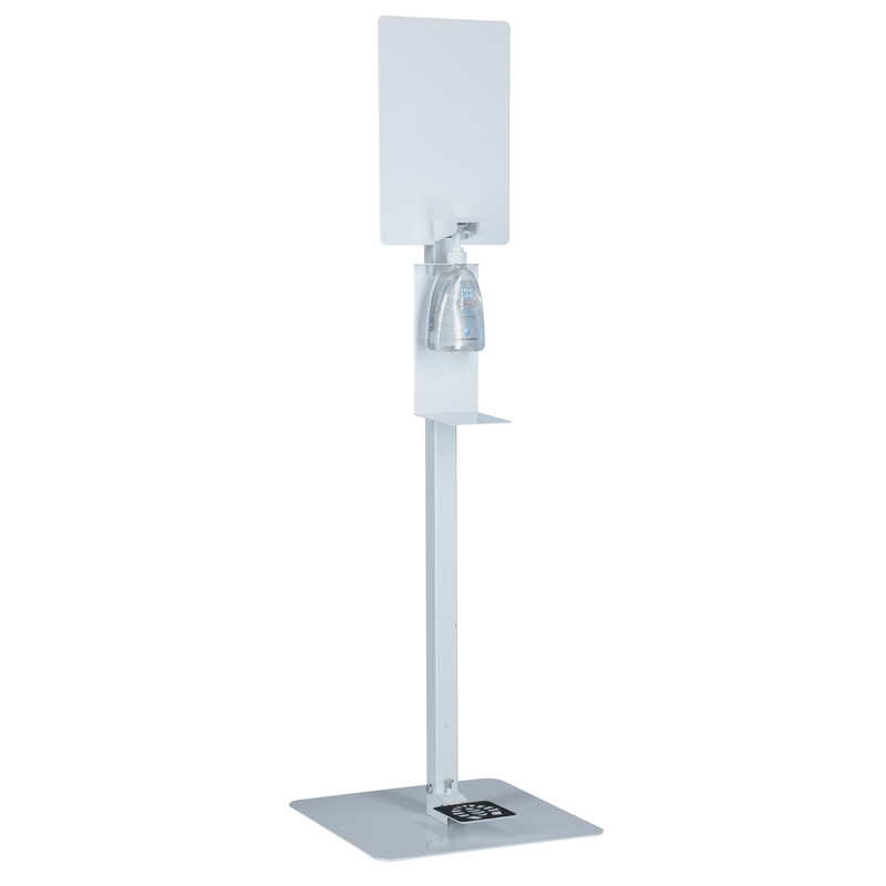 Stojan biely na dezinfekciu rúk s dezinfekčným gélom Me Too, 500 ml