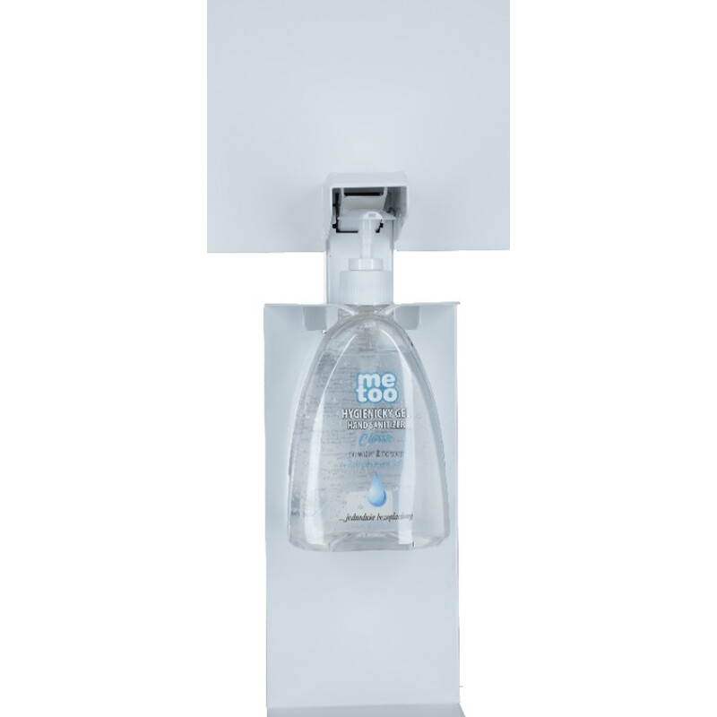 Stojan biely na dezinfekciu rúk s dezinfekčným gélom Me Too, 500 ml