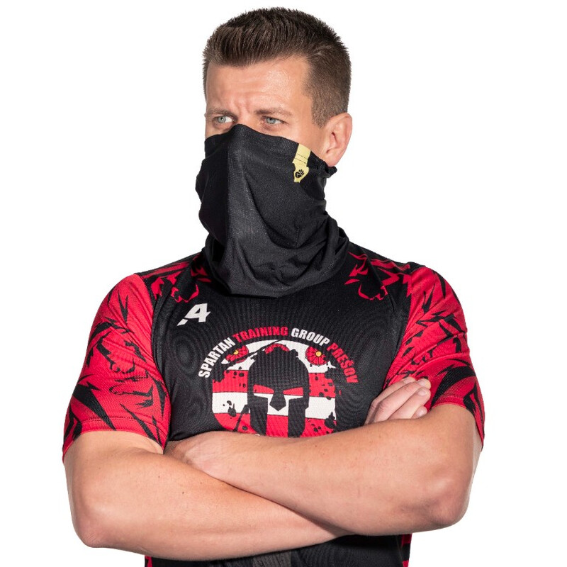 Ochranná šatka pre športovcov RESPILON R-shield, čierna