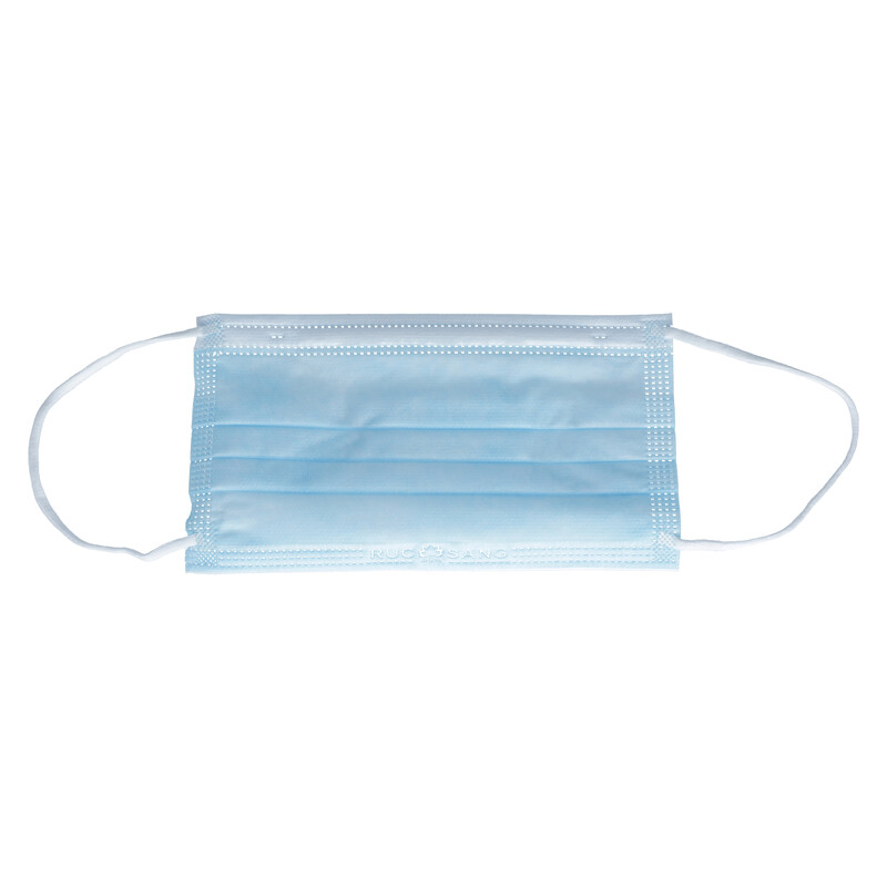 Štvorvrstvové rúško na tvár s gumičkou – chirurgické, 50 ks