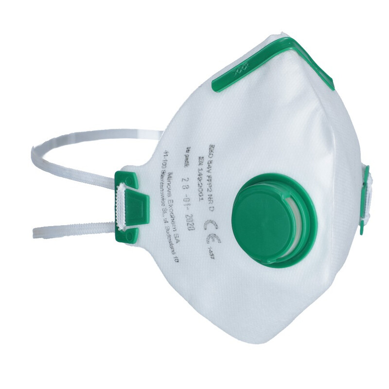 Respirátor FFP2 s filtrom, zelený