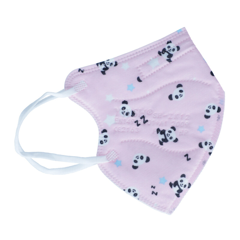 Detský respirátor FFP2 bez výdychového ventilu, ružový