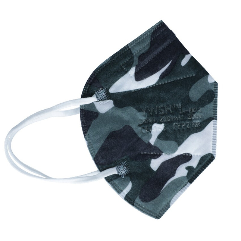 Respirátor FFP2 bez výdychového ventilu, maskáčový