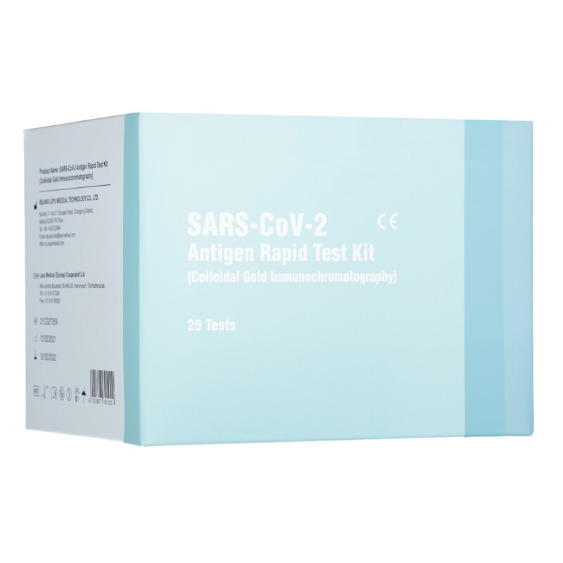 Neinvazívny antigénový certifikovaný výterový test na COVID-19 s 99 % úspešnosťou výsledkov, 25 ks
