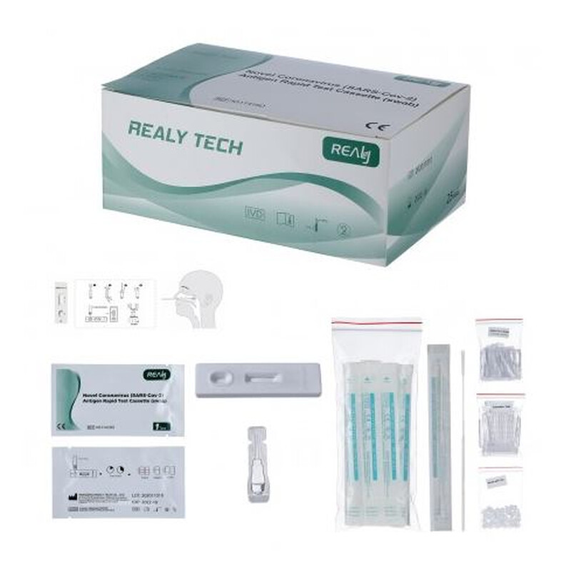 RT Nazálne antigénové samodiagnostické certifikované rýchlotesty na COVID-19 zo špičky nosa a nosohltanu, 25 ks